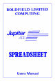 Spreadsheet manual cover