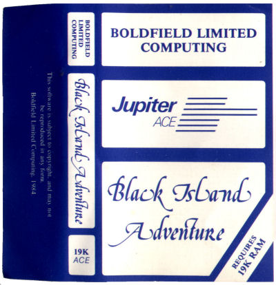 Black Island Adventure cassette inlay front