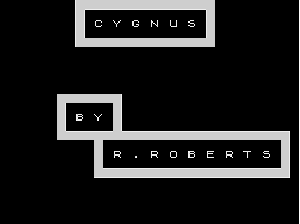 Cygnus title screen by R Roberts