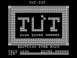 Tut-Tut title screen on Jupiter Ace