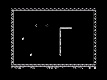 Jupiter Ace Snakez++ gameplay screenshot on stage 1