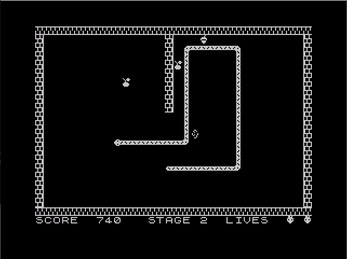 Jupiter Ace Snakez++ gameplay screenshot on stage 2