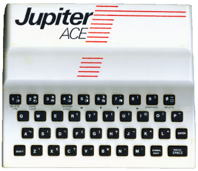 Front view of a Jupiter Ace issue 1 computer